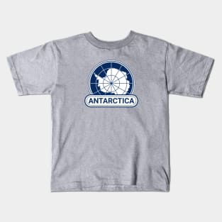 Antarctica Country Badge - Antarctica Flag Kids T-Shirt